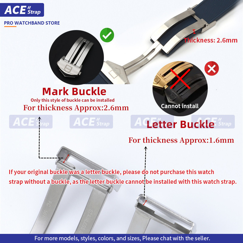 เหมาะสำหรับสายยางนาฬิกา TAG HEUER 21.5mm 22mm เหมาะสำหรับ AQUARACER WAY101A