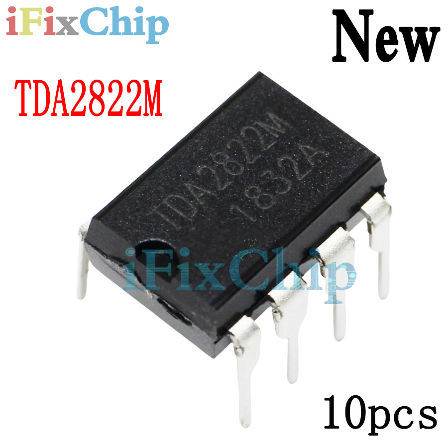 10pcs TDA2822M DIP8 TDA2822 2822 DIP-8 DIP ใหม่และต้นฉบับชิป IC