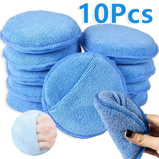 3/5/10ชิ้น แผ่นฟองน้ําขัดแว็กซ์รถยนต์ทรงกลม-เครื่องสมัครรายล…