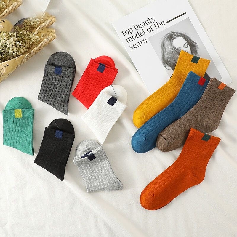 ถุงเท้าลําลองสไตล์คู่รัก นุ่มสบาย