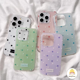 เคสไอโฟน 11 สำหรับ iPhone 17 16 13 11 15 12 14 Pro Max 16Plus 14Plus 15Plus จุดเล็ก ๆ ที่สดใหม่สีสันสดใสปกใหม่ IMD