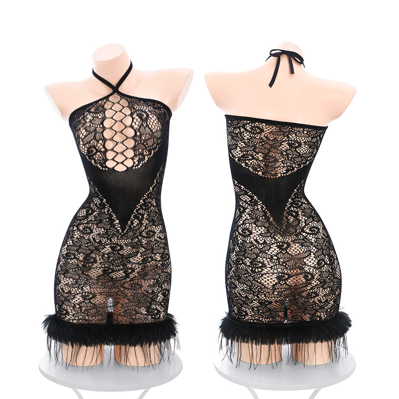 TOP SEXY ชุดคอร์เซ็ทลูกไม้ ชุดเซ็กซี่ตาข่าย ชุดนอนไม่ได้นอนผู้หญิง 🌷 M-5XL | 40-100กก. ปักลูกไม้ สินค้าพร้อมส่ง S-1007 - รูปที่ 4