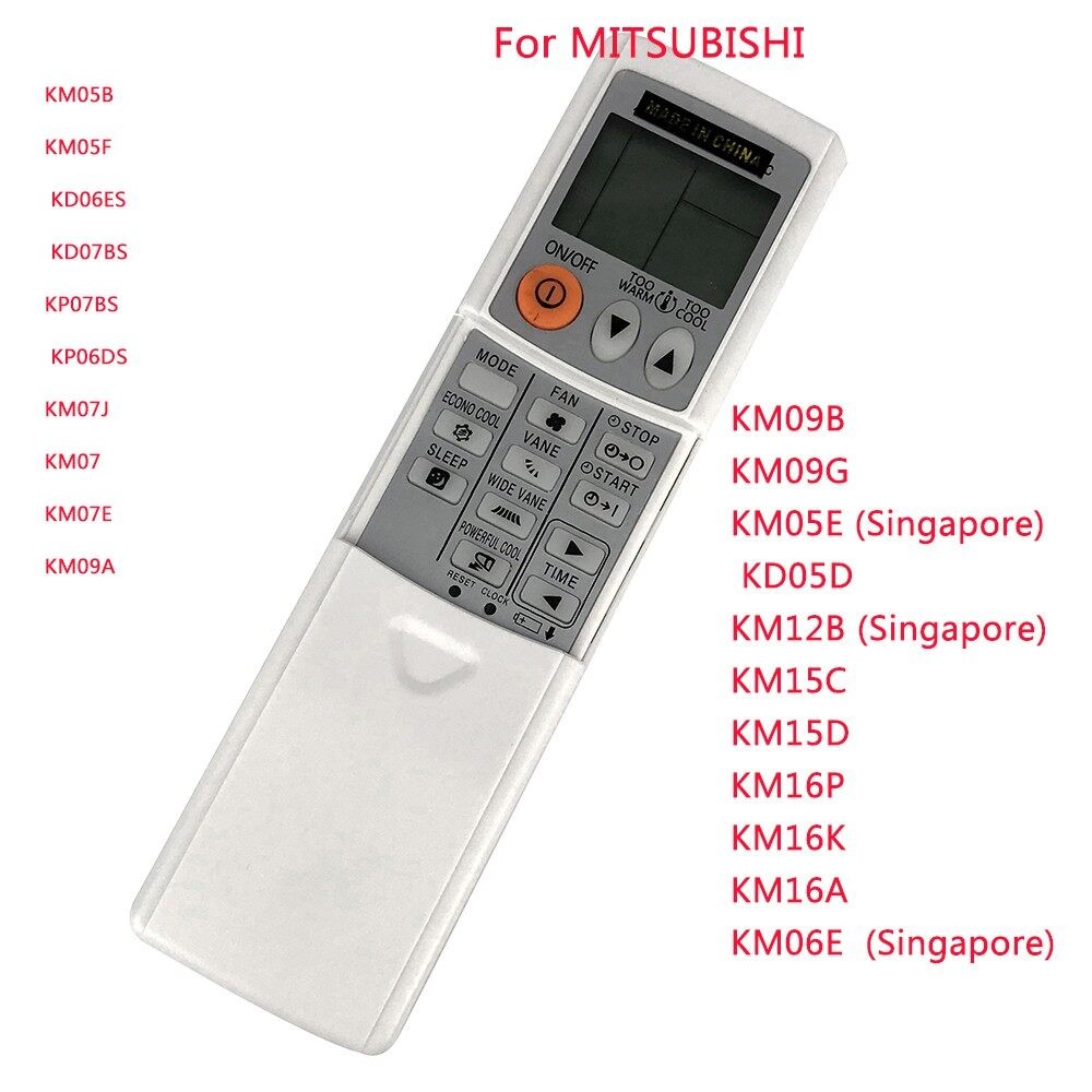 Mitsubishi Aircon รีโมทคอนโทรล Mitsubishi REMOTE KM05E KM06E KM09G KD05D SG10 KM09E MSZ-GL09NA MS-A1