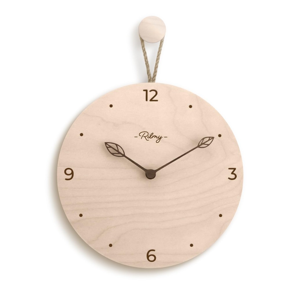 Rilmy Wall Clock TV Drama Featured Stylish Cute Scandinavian Silent Korean Interior Natural Interior