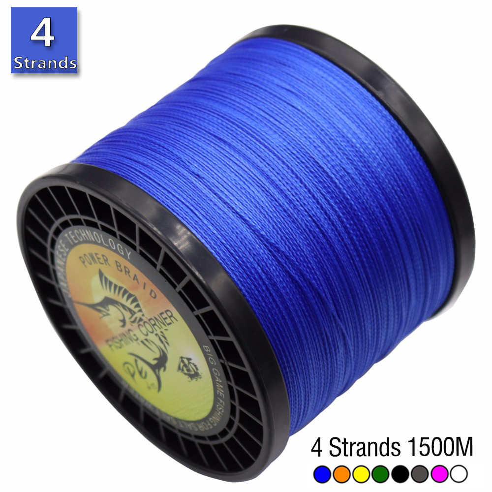 สายตกปลาถัก 1500m Super Strong Japan Multi Color Multifilament PE Braid Line 15LB-120LB