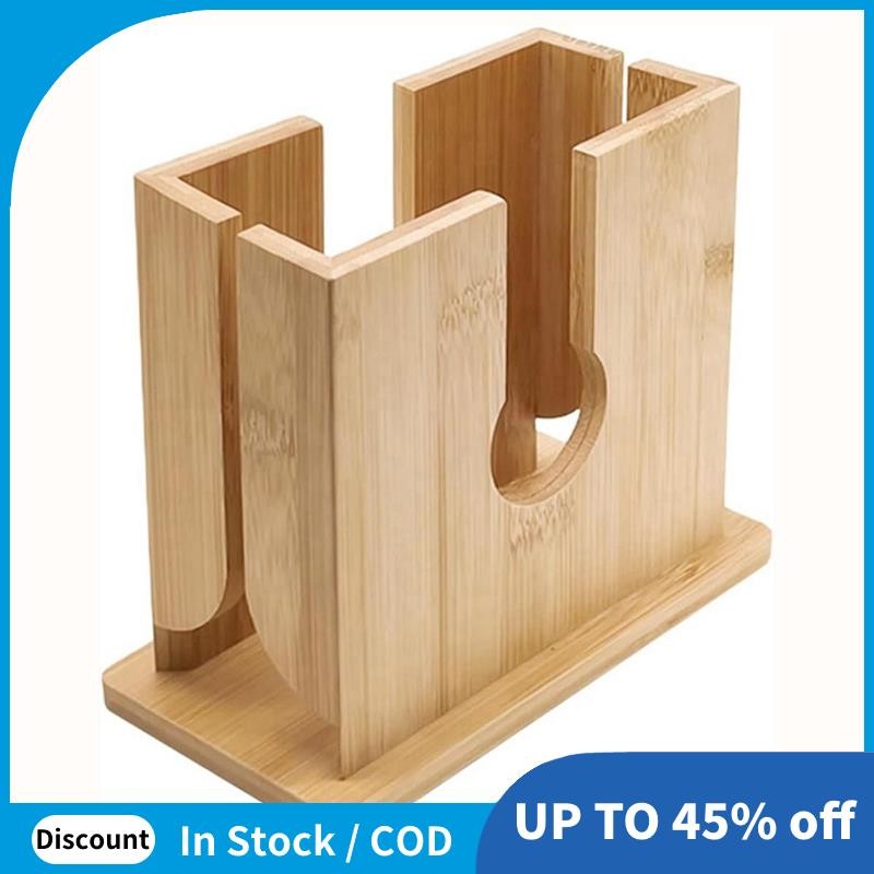 ไม้ Bagel เครื่องตัดผู้ถือไม้ Bagel เครื่องตัดขนมปังกันลื่นเครื่องตัดสําหรับ Bagels ขนาดใหญ่ภาษาอังก