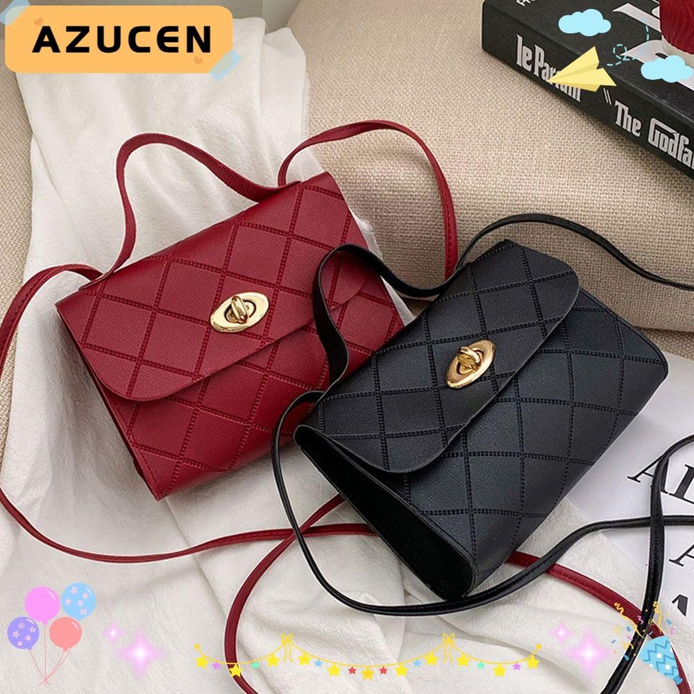 Azucen Messenger กระเป๋าผู้หญิงผู้หญิงสุภาพสตรีกระเป๋าถือหนัง PU