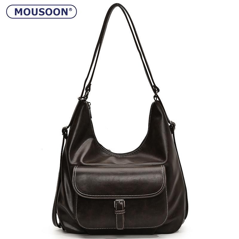 Mousoon Vintage กระเป๋าเป้สะพายหลังผู้หญิงใหม่อินเทรนด์แฟชั่นเกาหลี All-Match กระเป๋าเป้สะพายหลังความจุขนาดใหญ่