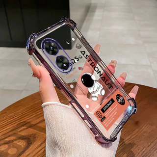 กันกระแทก case สําหรับ OPPO A17 A97 5G A38 4G A18 A60 เคสโทรศัพท์ TPU รูปแบบนักบินอวกาศ high-end ป้องกันนิ่ม