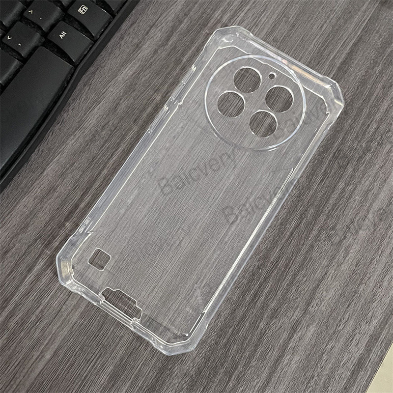 สําหรับ Oukitel G1 / Oukitel WP28 / Oukitel WP28S โปร่งใสสีดําซิลิคอน TPU Anti-drop โทรศัพท์ฝาครอบป้