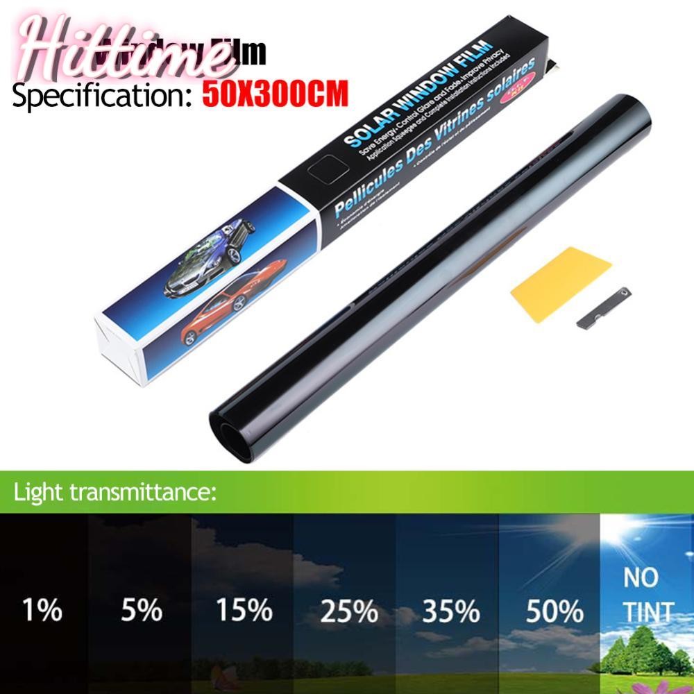 [Fullfilled By Shopee]🚚50x300 ซม. 1/5/15/25/35/50 เปอร์เซ็นต์รถ Window Tint ฟิล์มกระจกรถยนต์สติกเกอร์ Sun Shade ฟิล์มฤดูร้อน UV Protector สติกเกอร์รถฟิล์ม I1X9