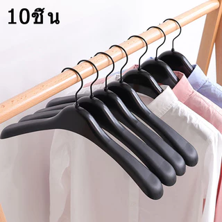 10 ชิ้น ไม้แขวนเสื้อไหล่กว้างไร้รอยต่อ สีดำสำหรับผู้หญิง ไหล่เดี่ยว แบบ C ไม้แขวนเสื้อกันลื่น ไม้แขวนเสื้อกางเกงผู้ใหญ่สำหรับใช้ในบ้าน
