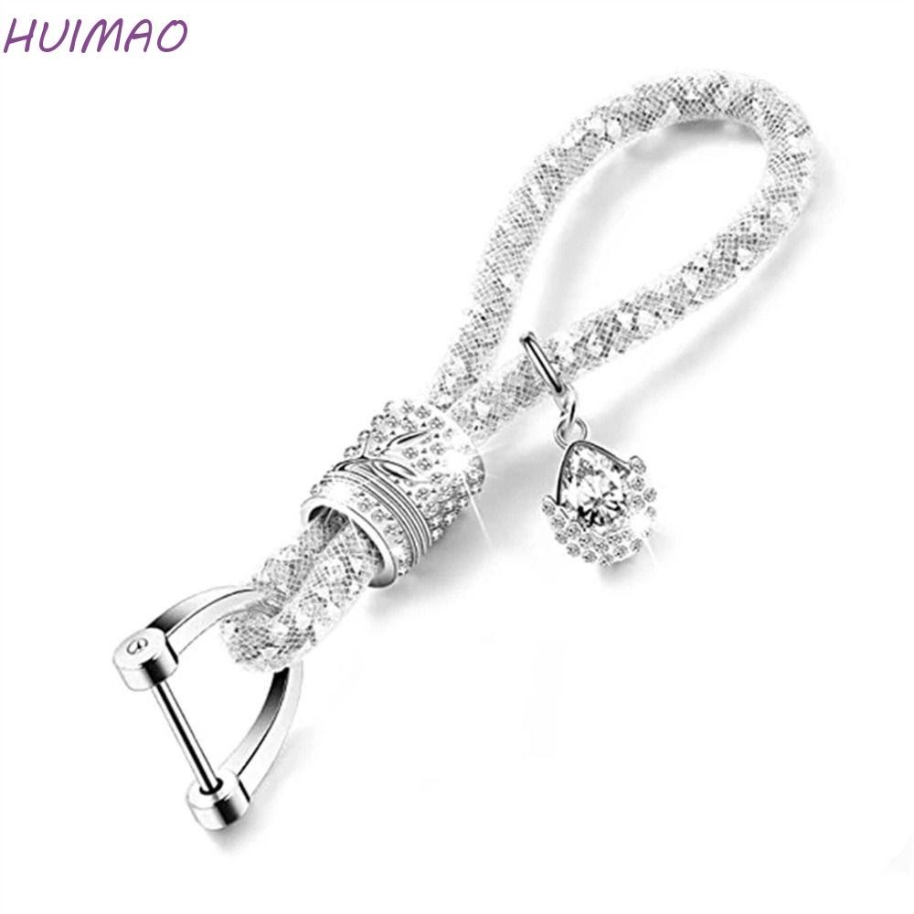 Huimao Glitter พวงกุญแจคีย์ของขวัญอุปกรณ์เสริมอัตโนมัติกระเป๋าจี้ Key Fob เพชรเงากุญแจรถตกแต่ง