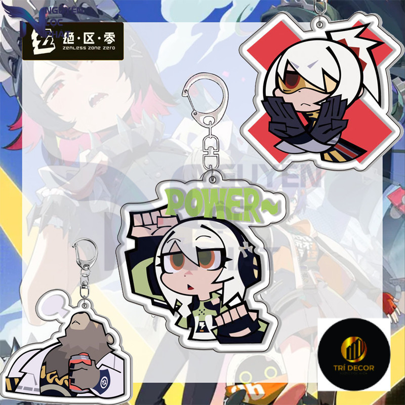 MK เกม Zenless Zone Zero อะคริลิคพวงกุญแจรูปพวงกุญแจเดิมคอสเพลย์แฟนสาม NLP ของขวัญ