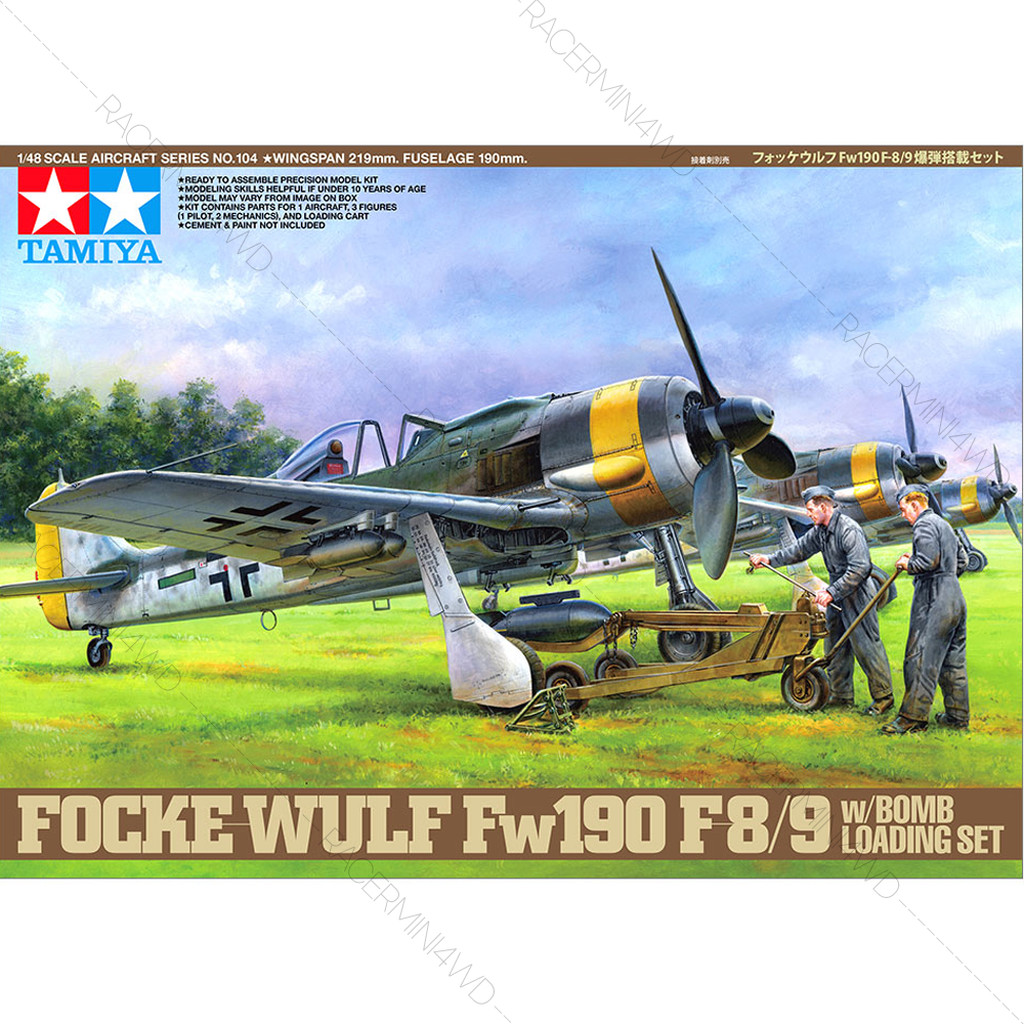 TAMIYA 1/48 Focke-Wulf Fw190 F-8/9 w/Bomb Loading Set 61104