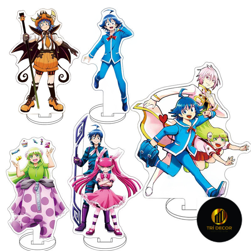 โมเดลสแตนดี้อนิเมะ นั่นคือโลกผี! Iruma-kun Manga Study อุปกรณ์ตกแต่งโต๊ะทํางานเข้ามุม