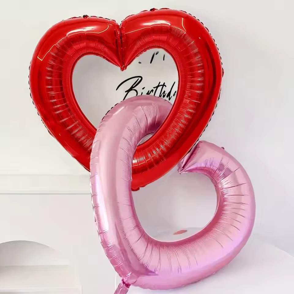 [3-5 วันมาถึง] 40 นิ้ว Hollowed Out Love Heart บอลลูน - บอลลูนฟิล์มอลูมิเนียมวันวาเลนไทน์ - อุปกรณ์งานเลี้ยงวันเกิดงานแต่งงาน - โรแมนติก, แดง, ทอง, ชมพู - ลูกโป่งรูปหัวใจขนาดใหญ่ - รูปที่ 7