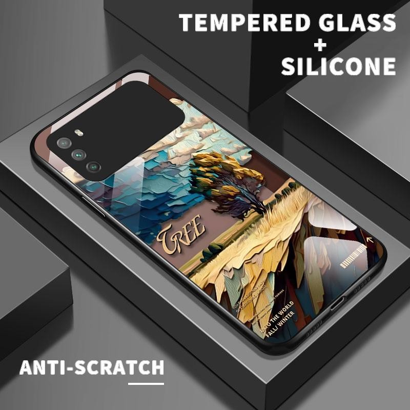 เหมาะสำหรับ POCO M3 C3 C31 M2 Pro กรณีโทรศัพท์แฟชั่นเคส Artistic Oil Painting