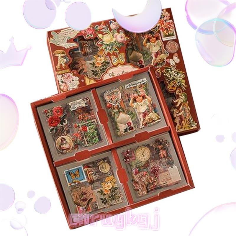 100 แผ่น Vintage ผีเสื้อดอกไม้สมุดภาพสติกเกอร์สําหรับ Junk Journal อุปกรณ์ chruykgj.th