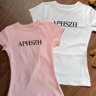 เสื้อคอกลม แขนสั้น ทรงสลิมฟิต สำหรับผู้หญิง ดีไซน์เรียบง่ายและสดใหม่ เทรนด์แฟชั่นใหม่ล่าสุดในฤดูร้อน