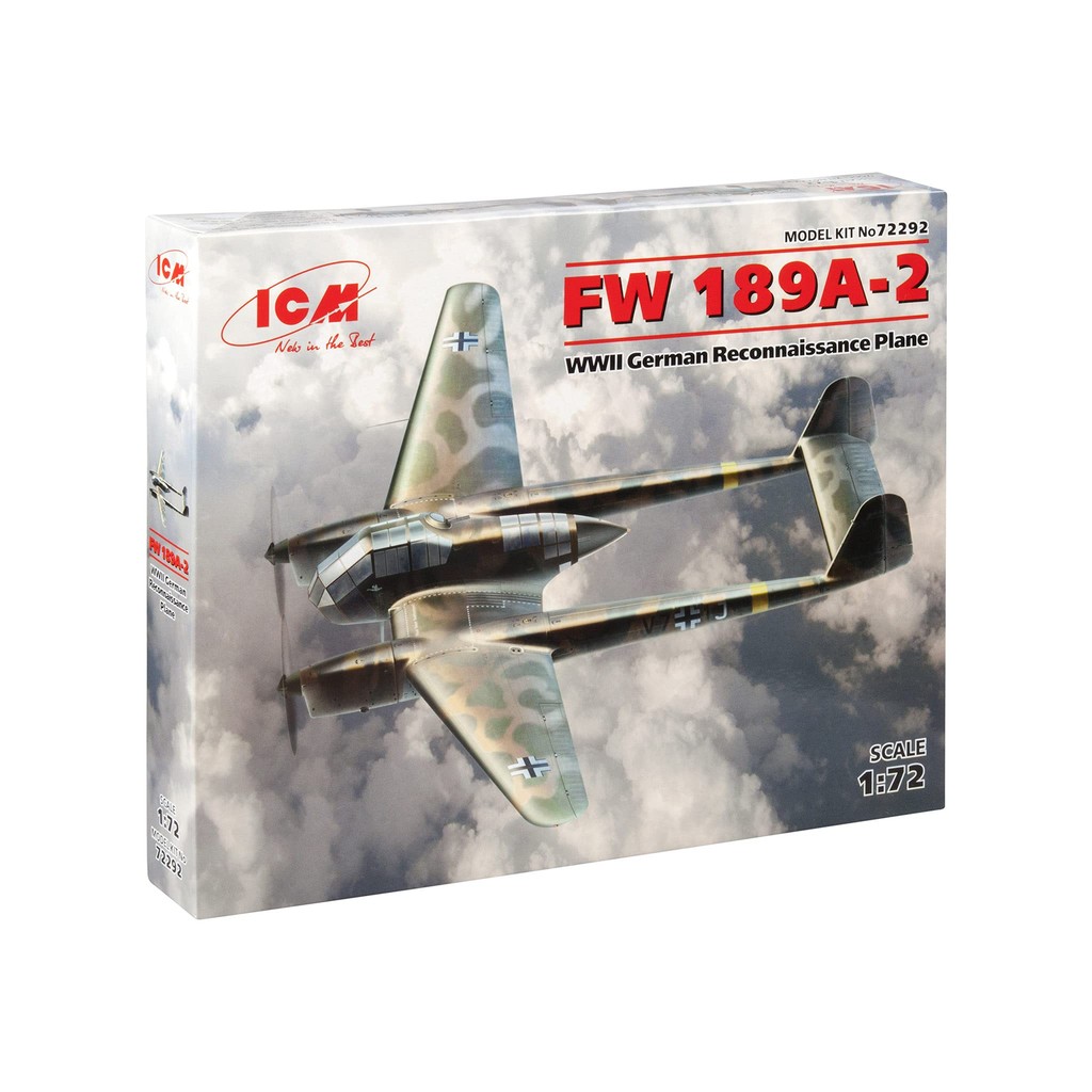ICM 1/72 German Air Force Focke-Wulf Fw 189A-2 Plastic Model 72292