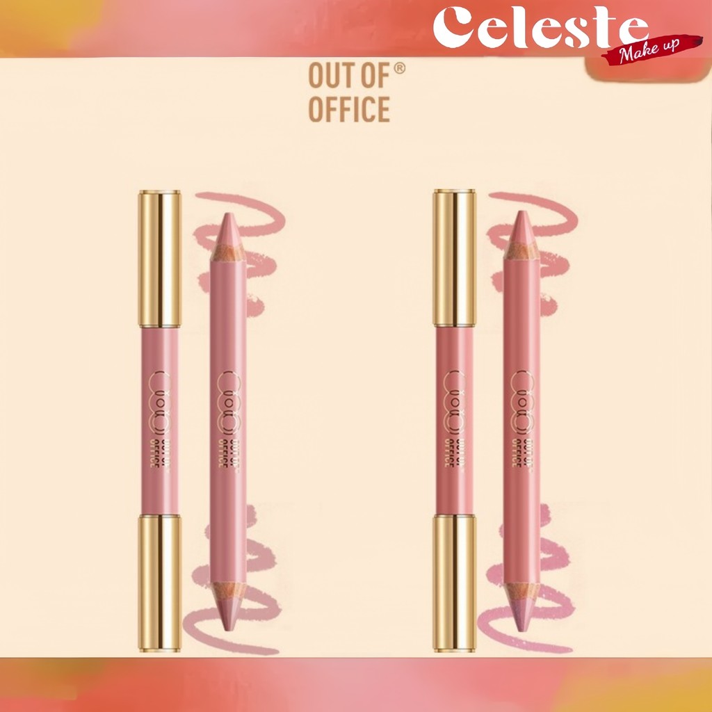 OUT OF OFFICE Blush Pen OOO Double-Head Blush Pen Contour Pen จมูกคอนทัวร์บรอนเซอร์และคอนทัวร์ สามมิ