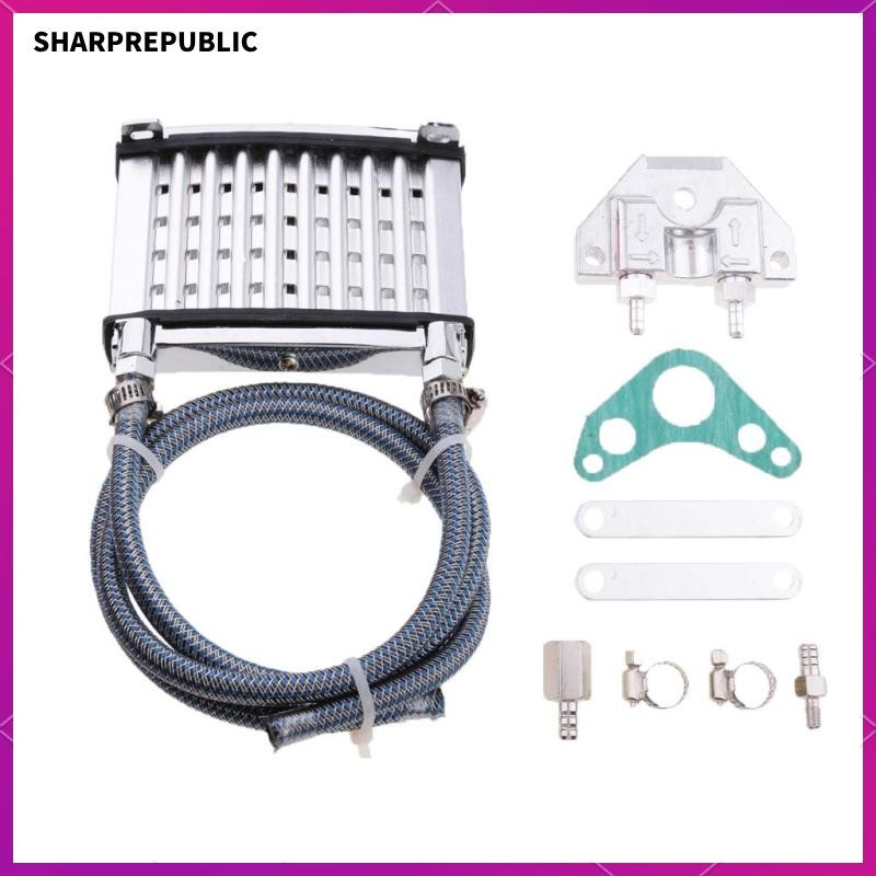 [Sharpublic] OIL COOLER MOTORCYCLE DIRT BIKE RADIATOR COOLING ATV Quad 50cc - 125cc โลหะผสม