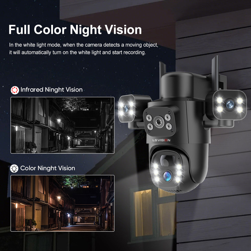 ​LS VISION กล้องวงจรปิดพลังงานแสงอาทิตย์ 15MP V380 Pro 4G/WiFi 3 เลนส์ 10X ซูมดิจิตอลการติดตามอัตโนมัติและที่เก็บข้อมูลคลาวด์​ 8000มะห์ - รูปที่ 4