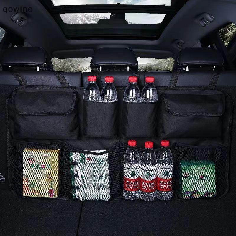 [qowine] Car Trunk Organizer กระเป๋าเก็บของเบาะหลัง Universal ความจุขนาดใหญ่ Oxford Multi-pocke กระเป๋าเก็บของท้ายรถ Organizer TH