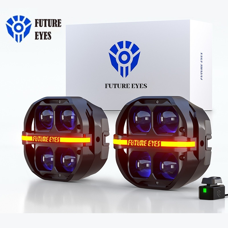 FUTURE EYES X100 รถจักรยานยนต์ LED Spotlight Quick Disassembly Paving ไฟสูงและต่ํา Tangent Strong Li