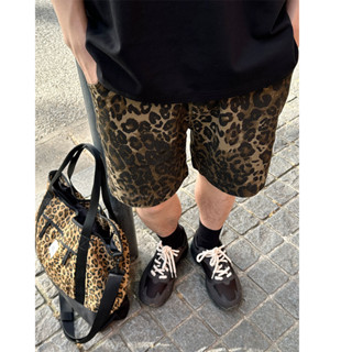 ASRV กางเกงขาสั้นทรงตรง ลายเสือด้าย อเมริกันย้อนยุค สำหรับฤด…