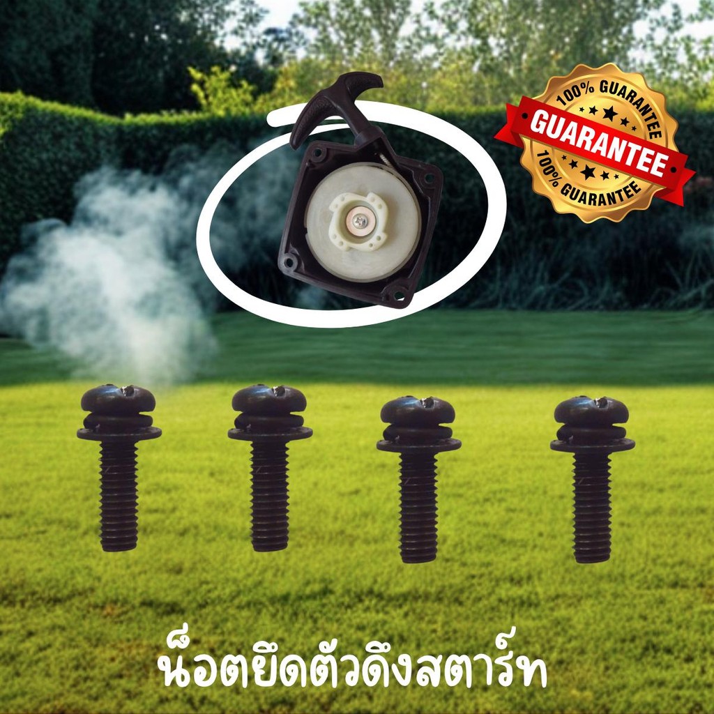 น็อตยึดตัวดึงสตาร์ท 1ชุด 4ตัว อะไหล่เครื่องพ่นลม3WF พ่นปุ๋ย อะไหล่ทดแทน สินค้าคุณภาพดี