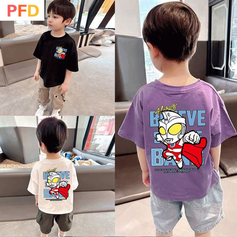 Ultraman Sairo เสื้อยืดแขนสั้นผ้าฝ้ายแท้ฤดูร้อนสไตล์ใหม่ อุลตร้าแมน