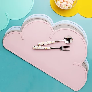 JUONUYIE แผ่นซิลิโคน, Cloud Shape กันน้ําเด็ก Place Mat, แบบพกพาทําความสะอาดง่ายลื่นฉนวนกันความร้อนแผ่นอาหารเย็น Gadget ครัว