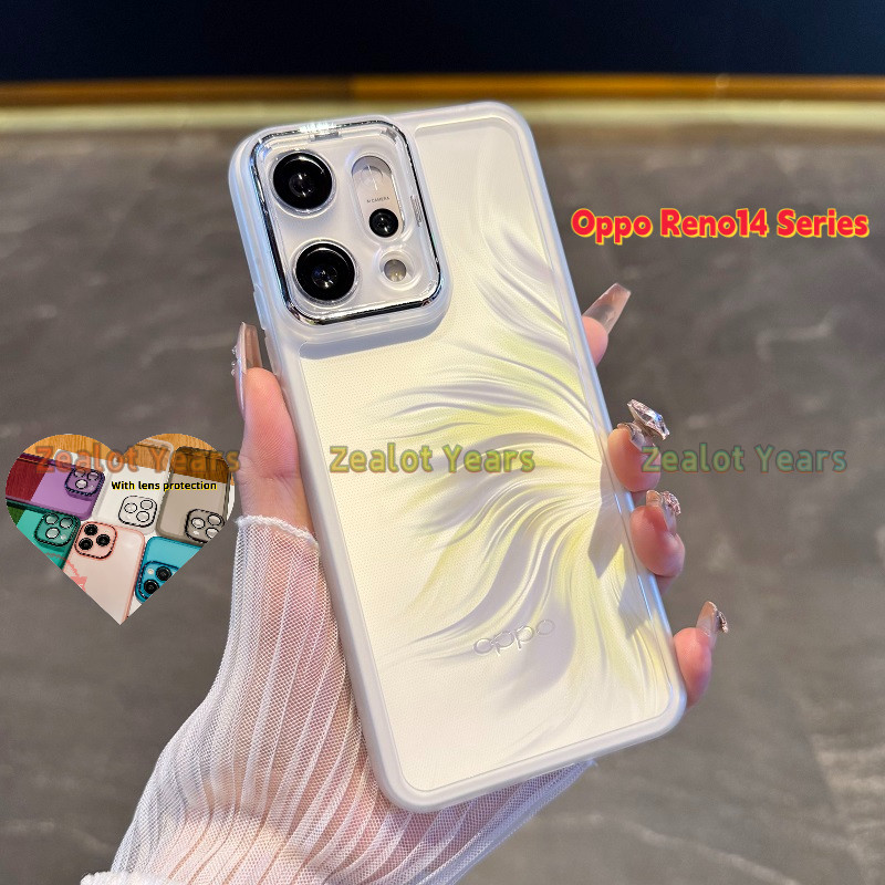 เกราะกันกระแทกเคสโทรศัพท์สําหรับOppo Reno 14F 13F 13 Pro Reno13F Reno13Pro Reno14F 15F S 4G 5G Pushดึงสไลด์กล้องเลนส์ป้องกันHardปลอกปกหลังพร้อมผู้ถือแหวนโลหะ