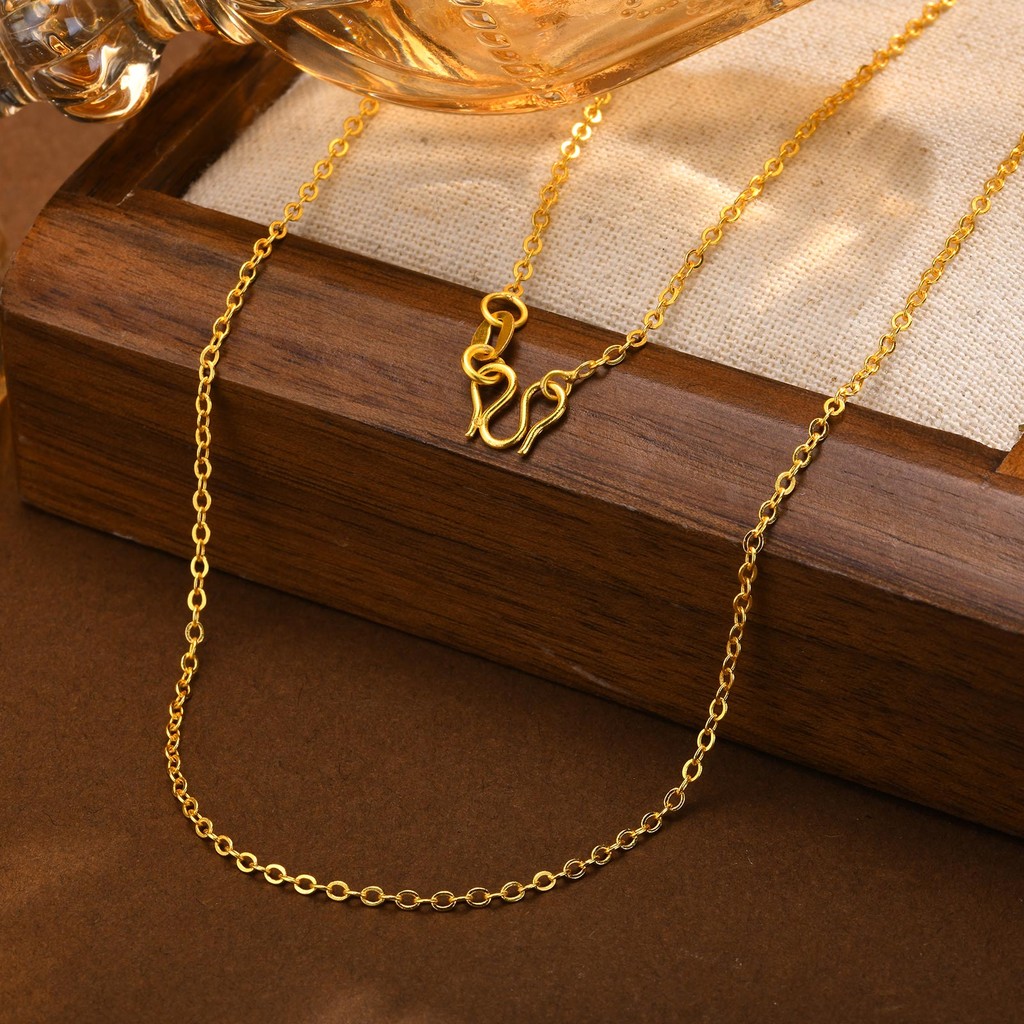 Meaeguet สร้อยคอทองคำ 18K สำหรับผู้หญิง, เครื่องประดับแฟชั่นไม่หลุดลอก