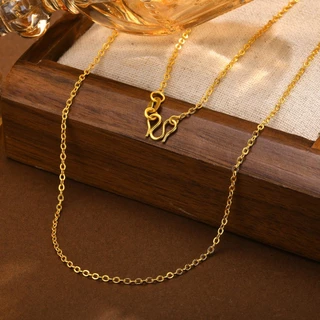 Meaeguet สร้อยคอทองคำ 18K สำหรับผู้หญิง, เครื่องประดับแฟชั่นไม่หลุดลอก