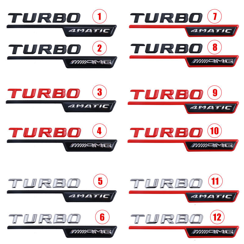 140 * 23 มม. เหมาะสําหรับ Mercedes-Benz AMG TURBO 4MATIC BITURBO 4MATIC + Fender ป้ายด้านข้าง