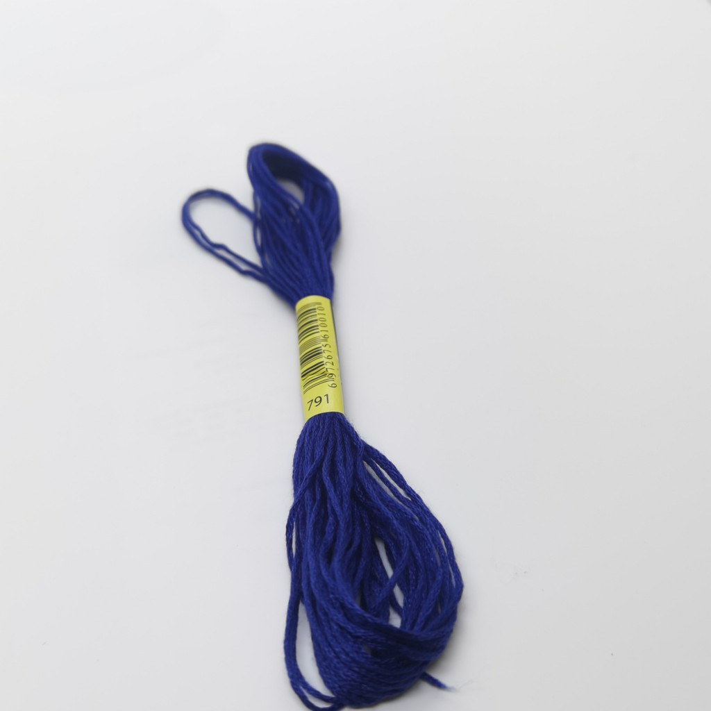 6 Skeins DMC 791 792 793 794 796 ด้าย Cross Stitch พรีเมี่ยมสายรุ้งสีเย็บปักถักร้อยไหมขัดฟัน