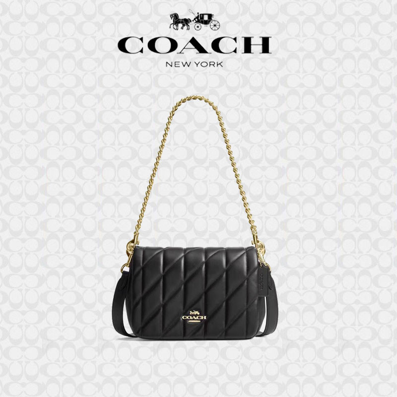 กระเป๋าโซ่ COACH ดีไซน์เรียบง่าย กระเป๋าสะพายข้างCY663-kiuorw