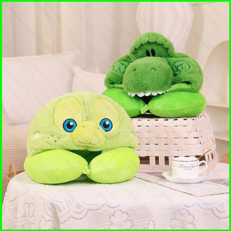 Disneyland การ์ตูน Olu Mel Rex ไดโนเสาร์ Hoodie U หมอนของขวัญสําหรับสาวรถหมอนคอหมอนหมวกท่องเที่ยว