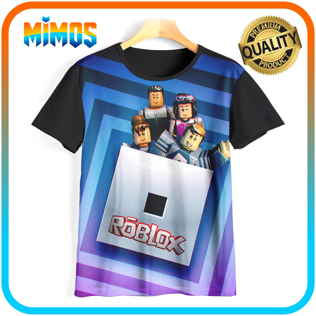 Roblox เกมเสื้อยืด RBX-0302 ชายหญิงเสื้อยืดอายุ 1 - 12 ปี 3D ภาพยนตร์เกมเสื้อยืด | ผักกระเฉด