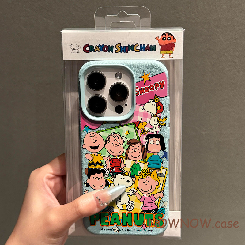Iphone 16 15 14 13 12 11 Pro Max X XR XS Max 7 8 Plus INS น่ารัก Snoopy ภาพประกอบการ์ตูนคู่เคสโทรศัพท์ปกอ่อน
