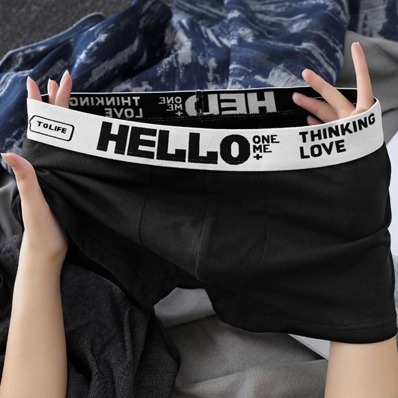 【เซ็ต 5/10 ชิ้น】HEกางเกงบ็อกเซอร์ผู้ชาย Men Underwear Boxerเป้าสองชั้น นุ่มสบาย Size L-4XL Clothing Cotton