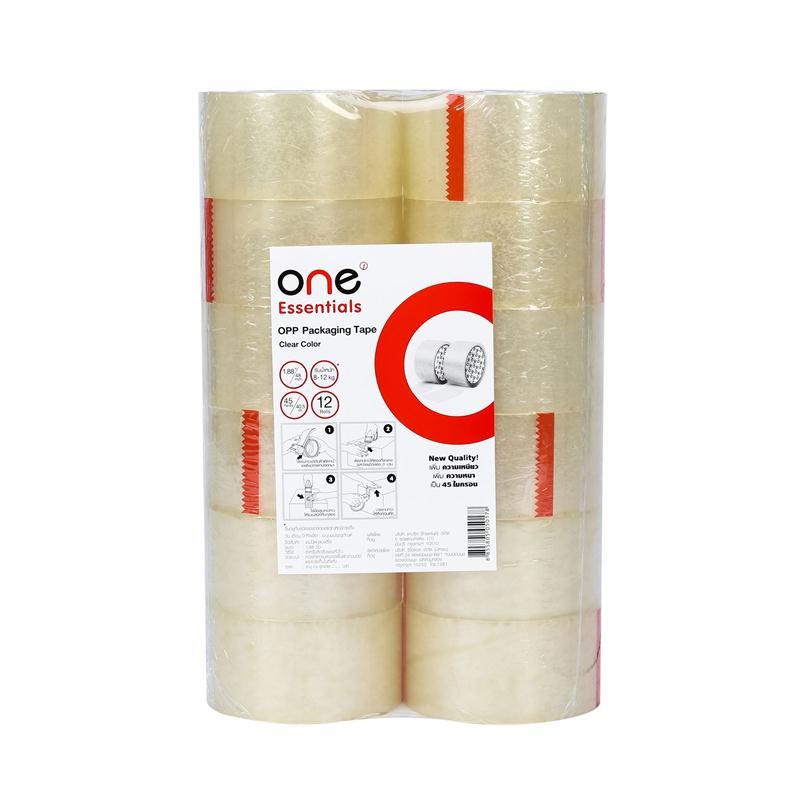 เทปโอพีพี 48มม.x45หลา (แพ็ค72ม้วน) สีใส ONE รุ่น 3001313