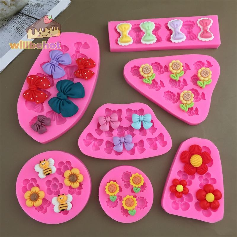 [WillbehotT] 20 หลุม Rose ดอกไม้รูปร่างแม่พิมพ์ซิลิโคน DIY ดอกไม้ Fondant ช็อกโกแลตเค้กตกแต่งเบเกอรี่ Pastry Dropping Mould [ใหม่]