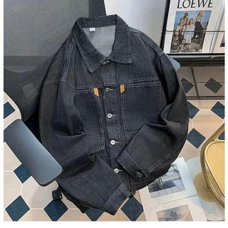 MNO.9 Jacket Jeans 8008 เสื้อยีนส์ชาย แจ็คเก็ตยีนส์ เสื้อยีนส์แขนยาว เสื้อเชิ๊ตชาย เสื้อกันหนาว เทา ดำ และยีนส์