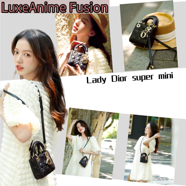 ดิออร์Lady Dior super mini bag  กระเป๋าสะพายข้าง รุ่น S0856ONGE_M900
