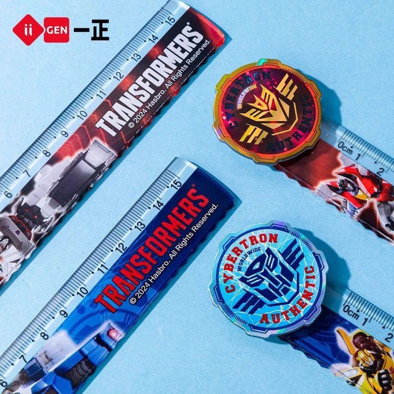 Transformers หม้อแปลงไฟฟ้า ไม้บรรทัดโรตารีไม้บรรทัดอะคริลิสนุกโปร่งใสนักเรียนชั้นประถมศึกษาวิจิตรแฟลชไม้บรรทัด