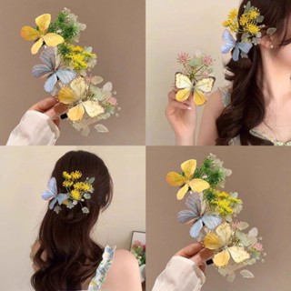 กิ๊บติดผมดอกไม้และผีเสื้อ สไตล์ฮันฟู เสริมความหรูหราและสวยงา…